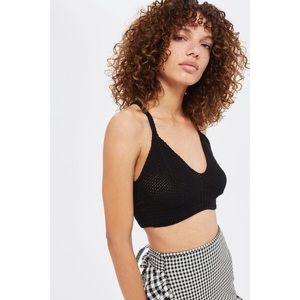 Topshop Stitchy Crochet Bralet Size 12